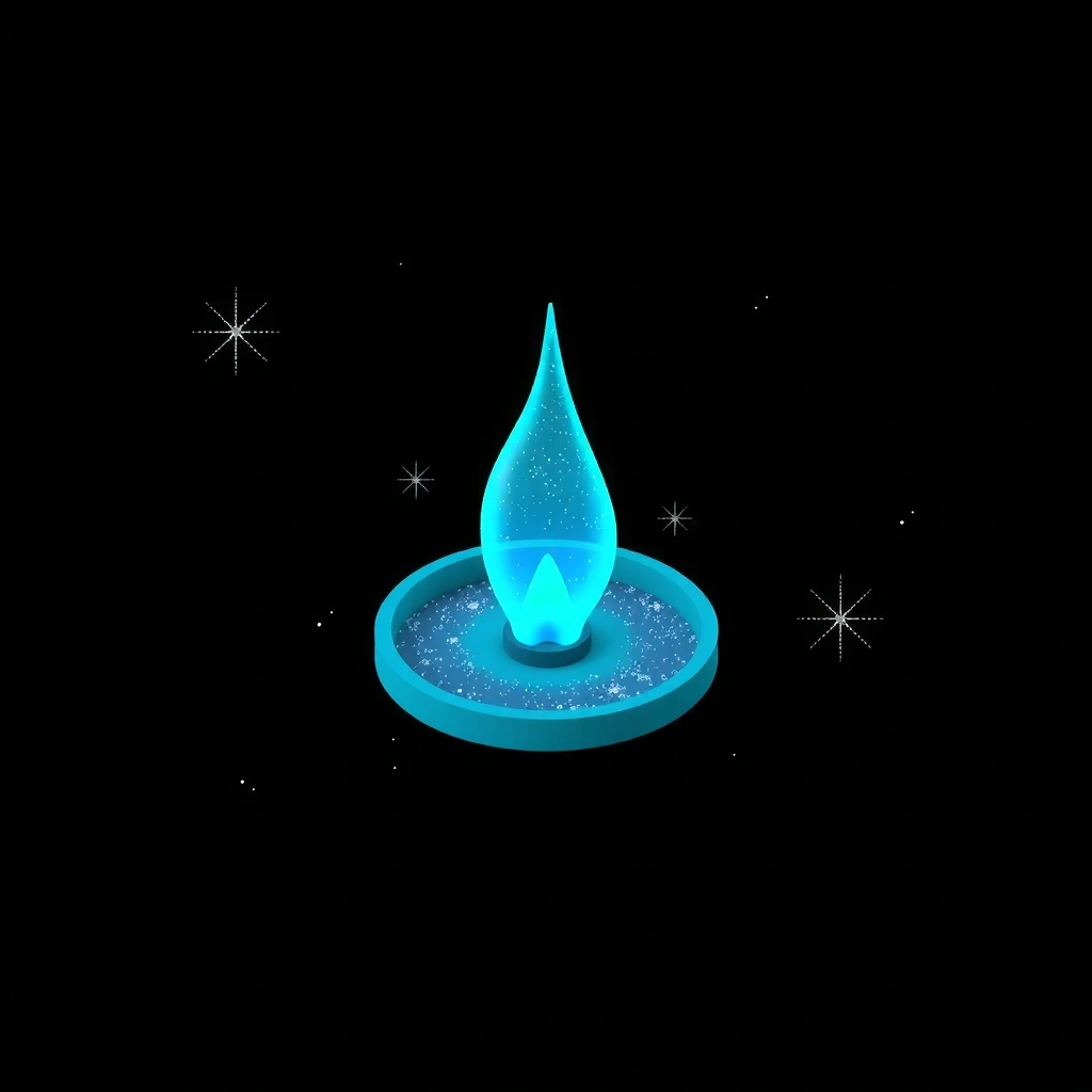 Abstract digital candle representing 15 years of Lortrie